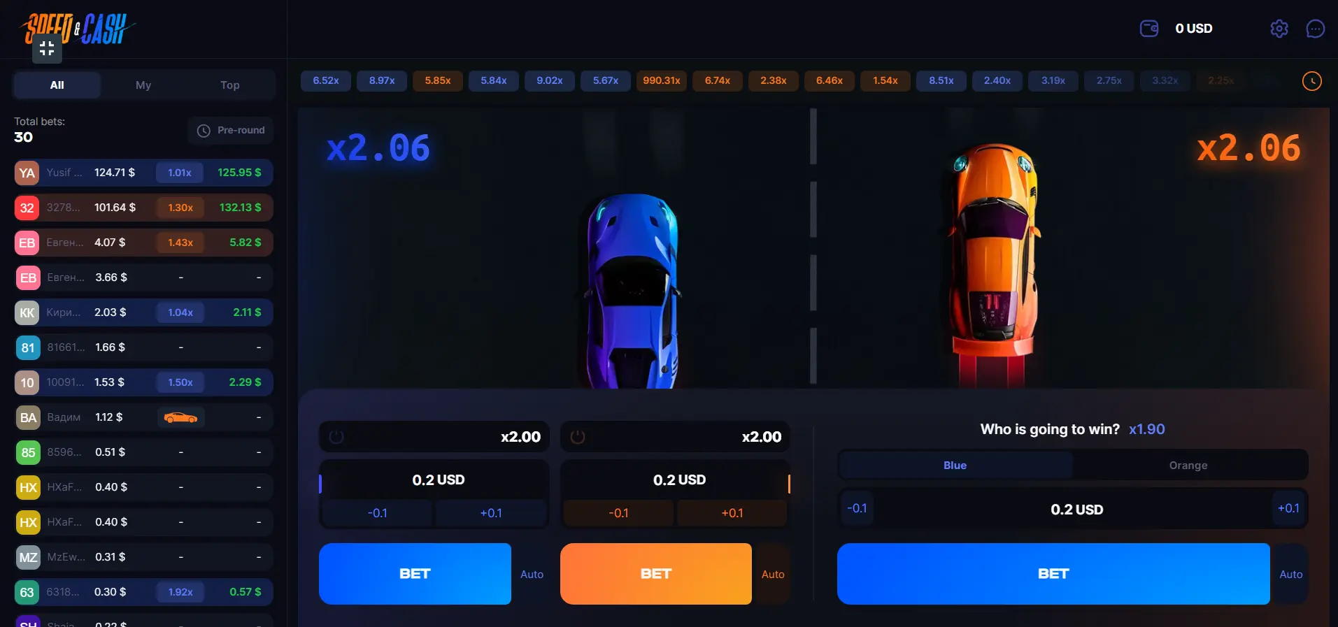Speed n Cash game