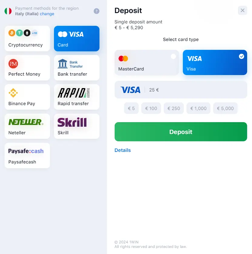 Visa and MasterCard icons