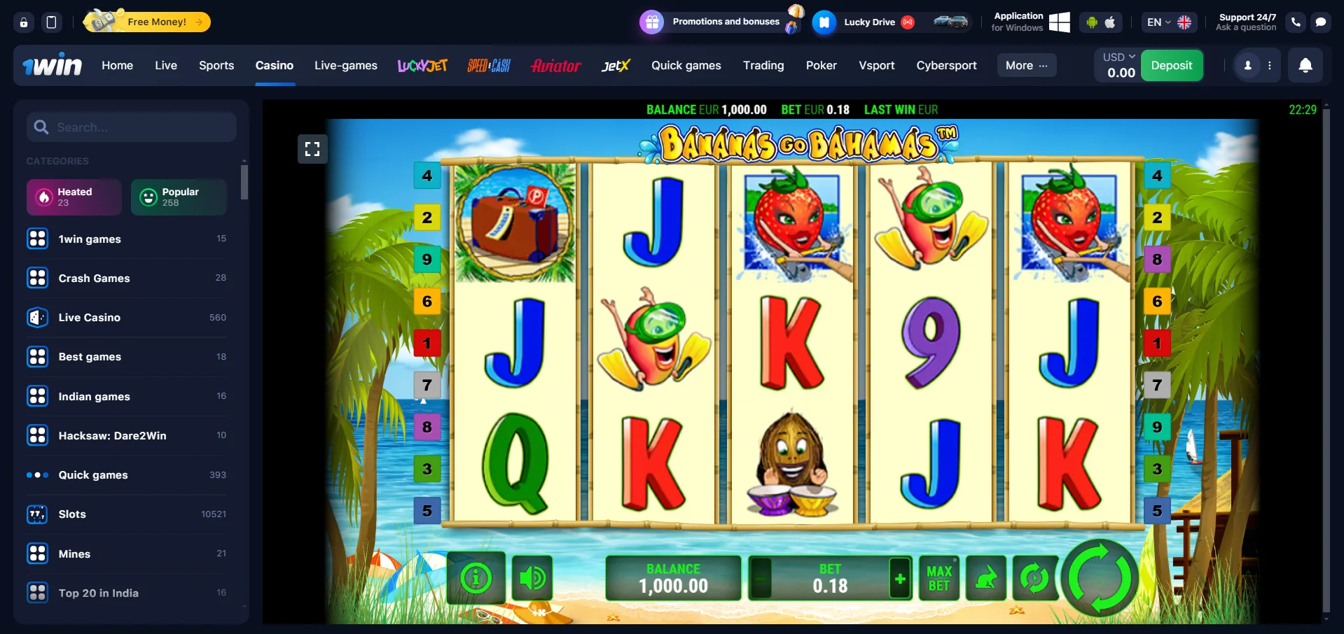 Bananas Go Bahamas game