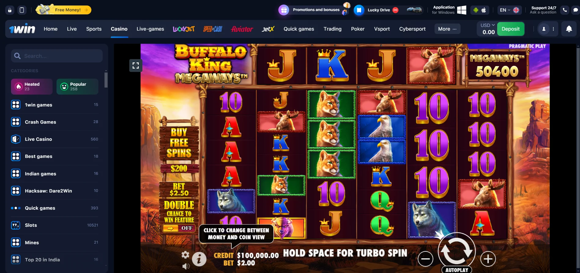 Buffalo King Megaways games