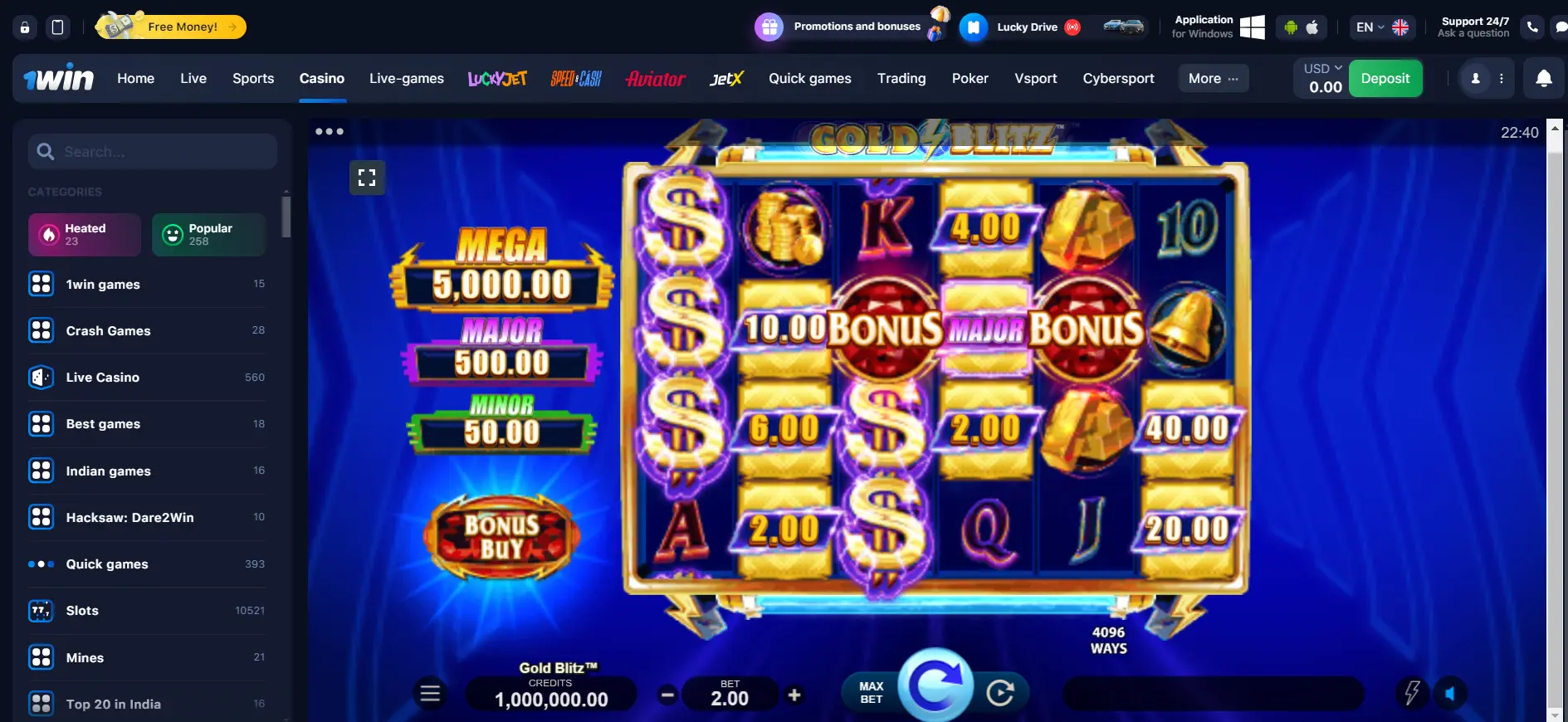Play Gold Blitz