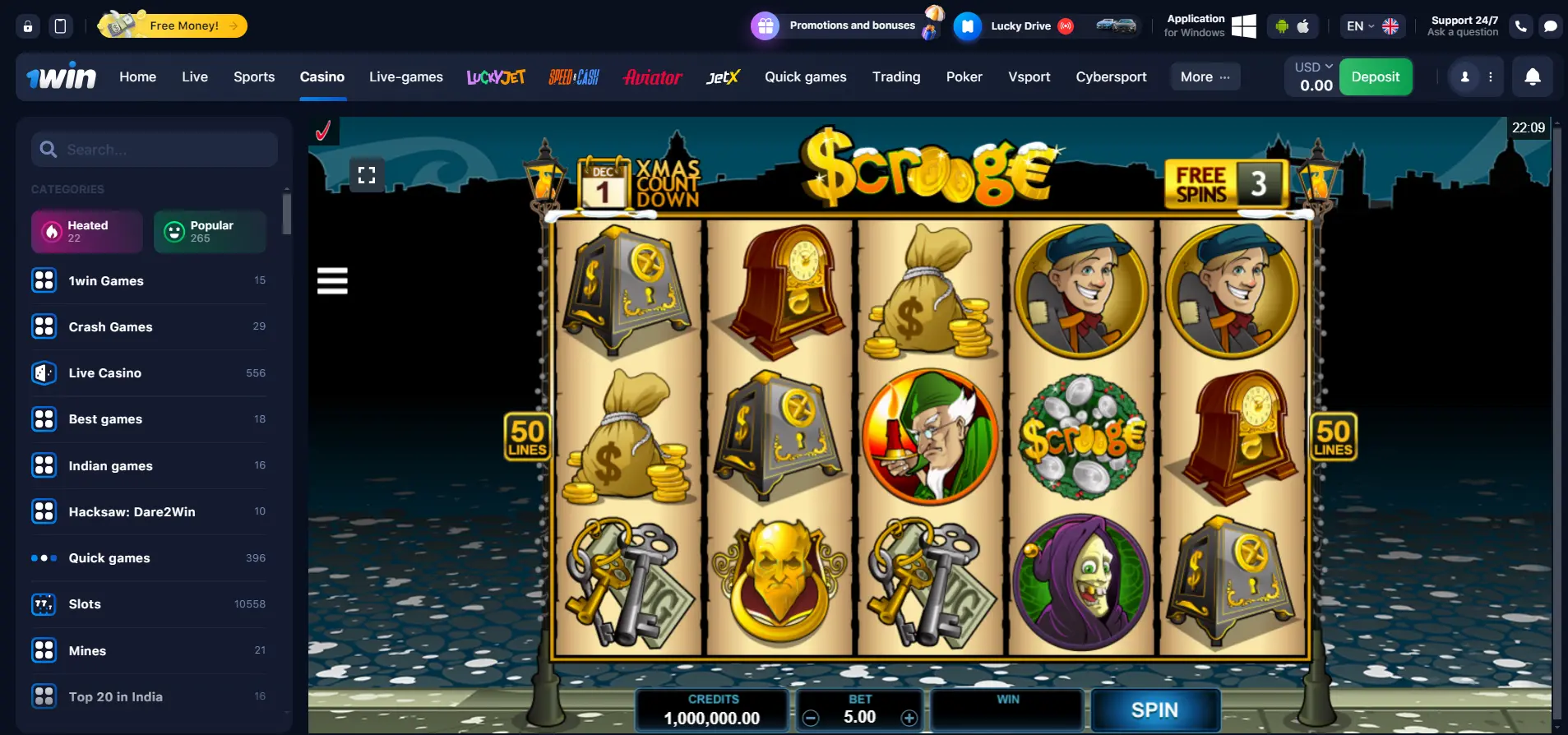 Scrooge 1win