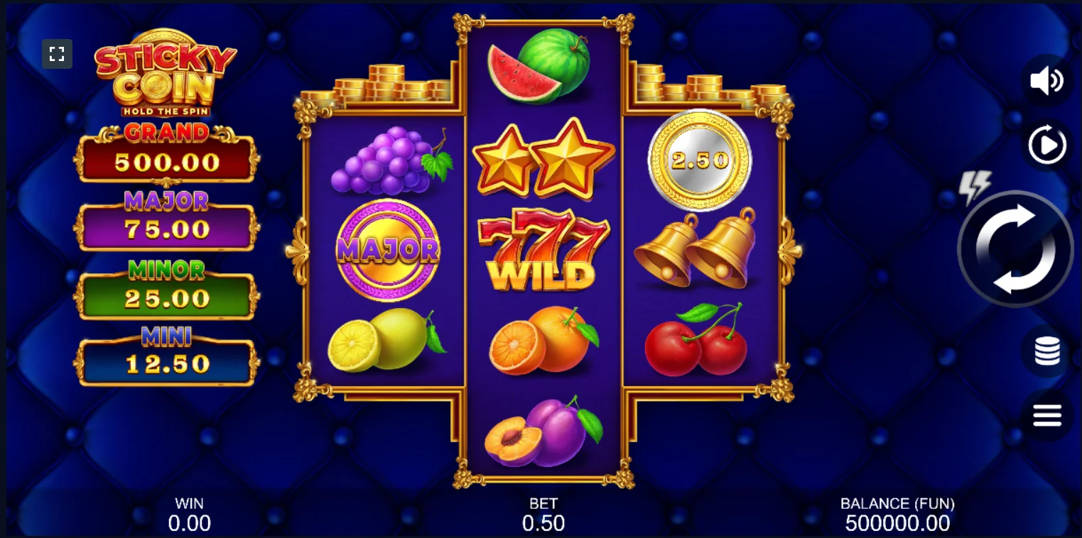Sticky Coin Hold The Spin at 1win