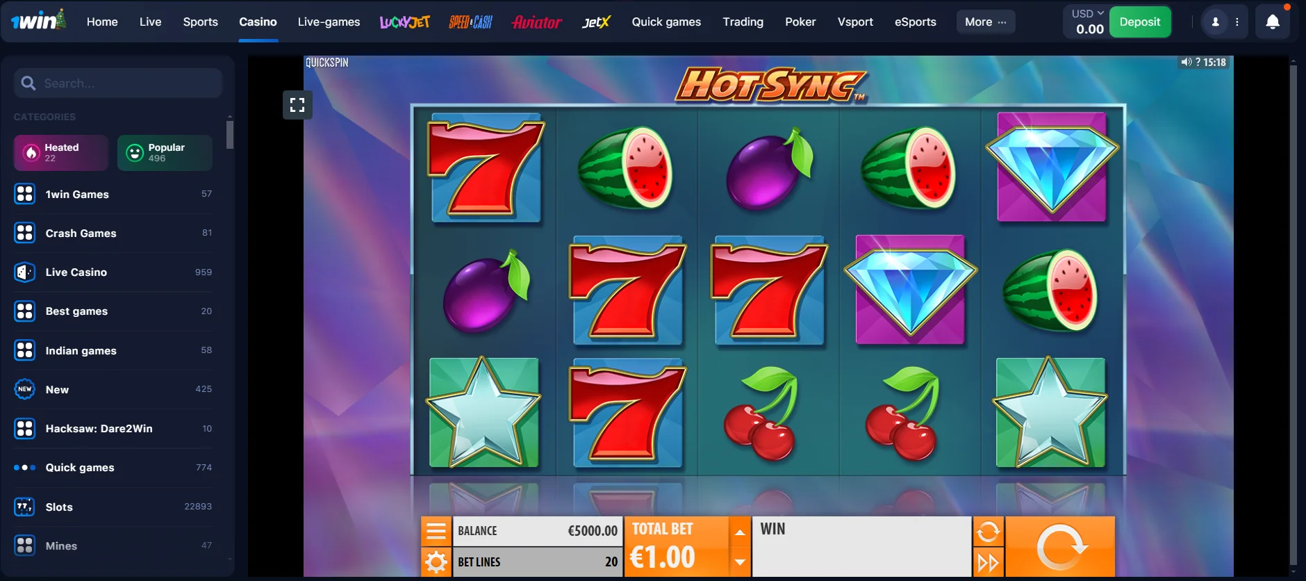 Hot Sync slot