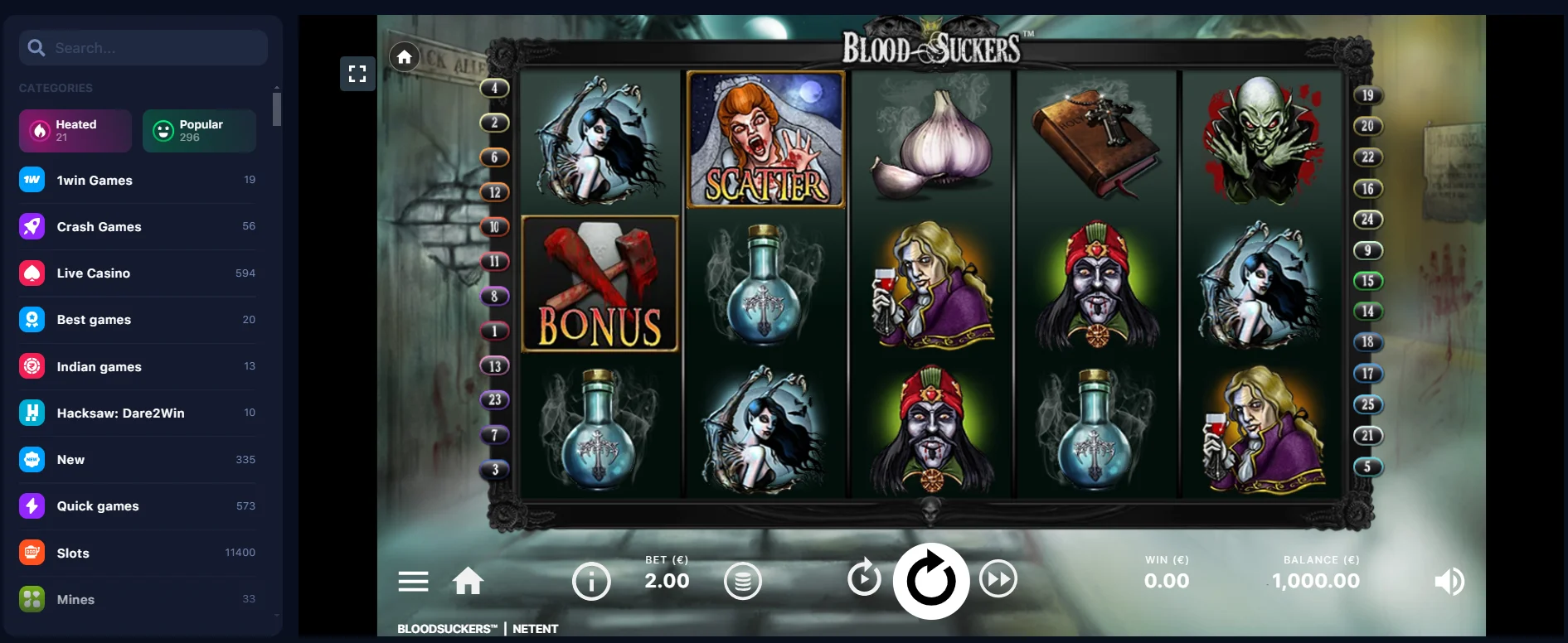 1win slot Blood Suckers