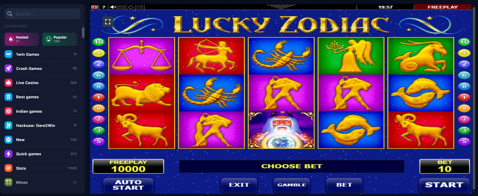 1win slot Lucky Zodiac