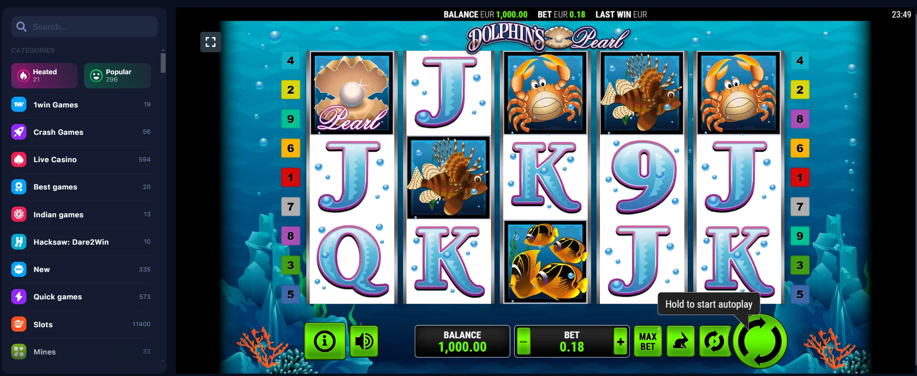 Dolphin’s Pearl 1Win slot
