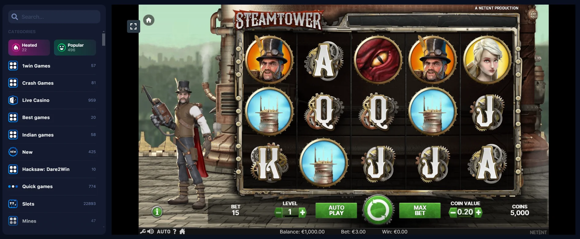 Steam Tower slot
