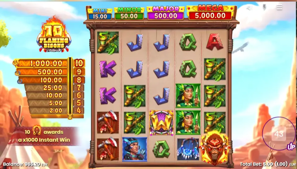 10 Flaming Bisons Slot