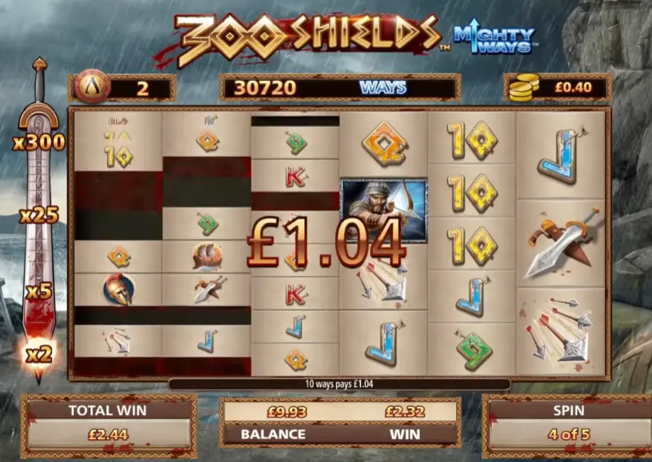 300 Shields Mighty Ways Slot 1Win