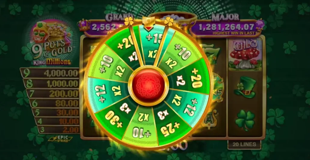 9 Pots of Gold King Millions 1Win