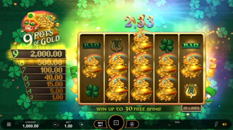 9 Pots of Gold Megaways Slot