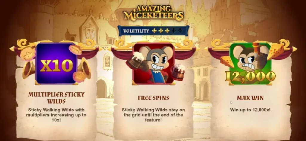 Amazing Miceketeers Slot 1Win