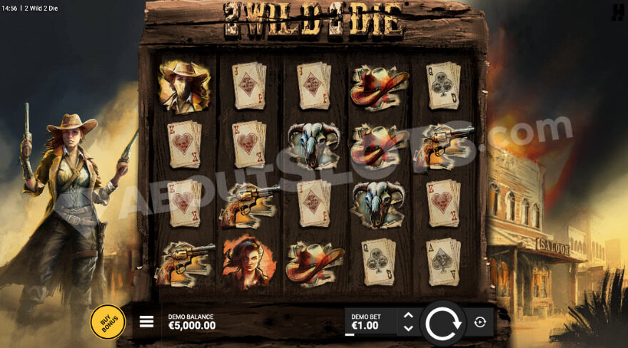 Base game featuring a cowgirl on the left.