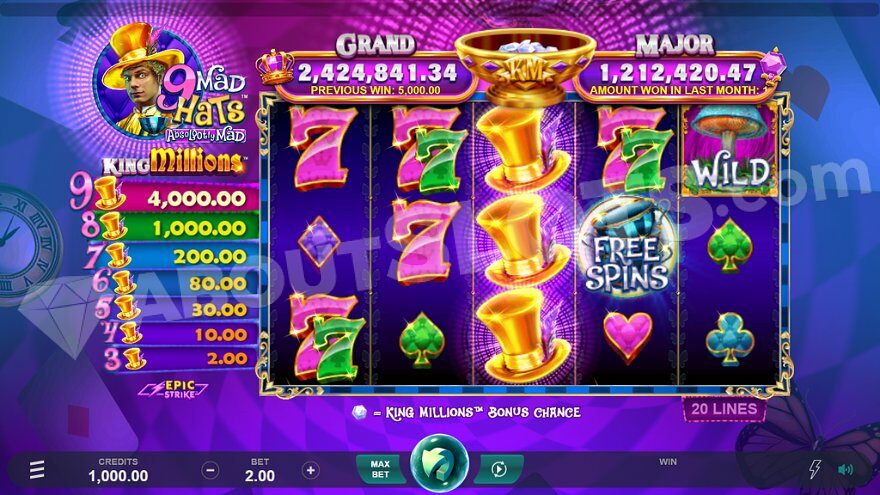 5-reel slot machine.
