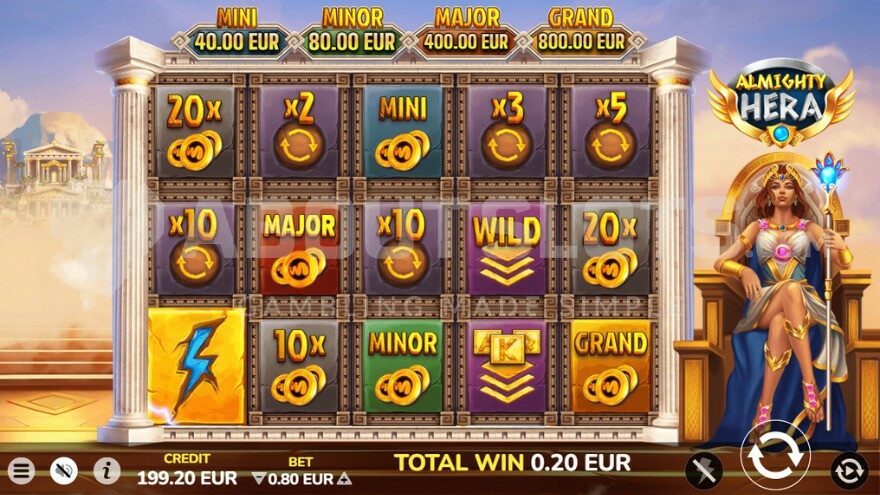 Prize Bonus feature showcasing four Jackpots above the reels.