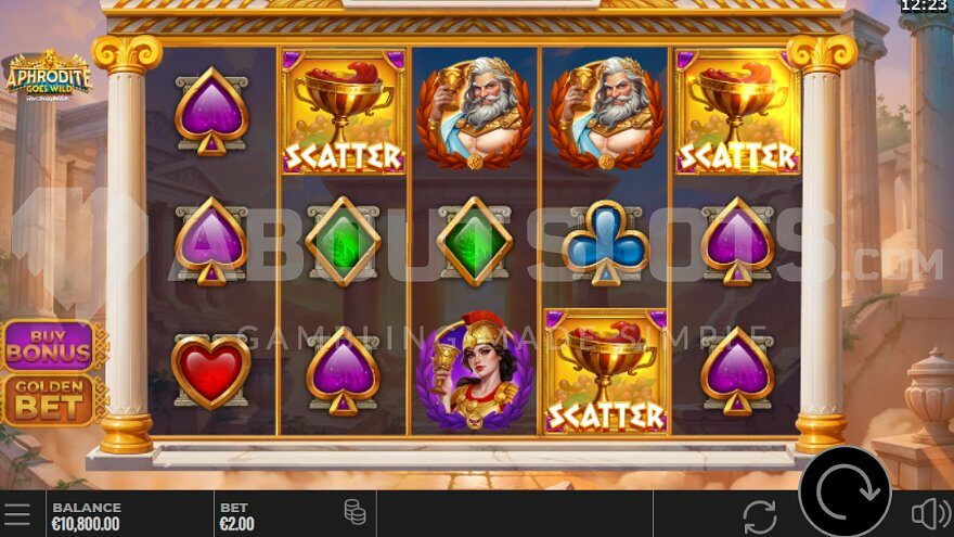 Scatter symbols on reels 2, 4, and 5 trigger the Free Spins mode.