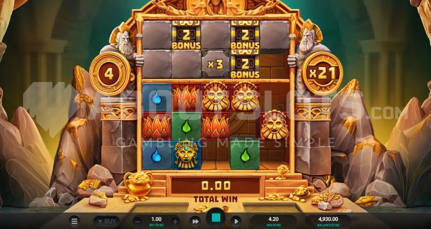 Free Spins bonus game with a 21X win multiplier.