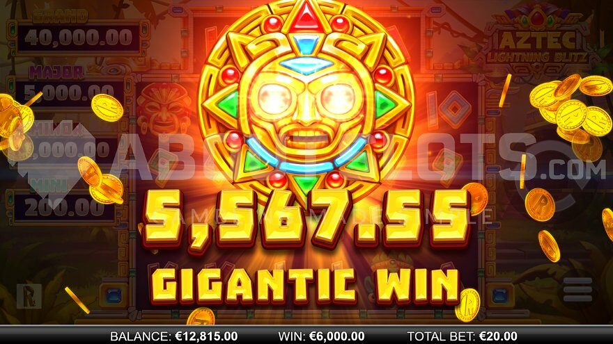 Win exceeding 250 times the bet.