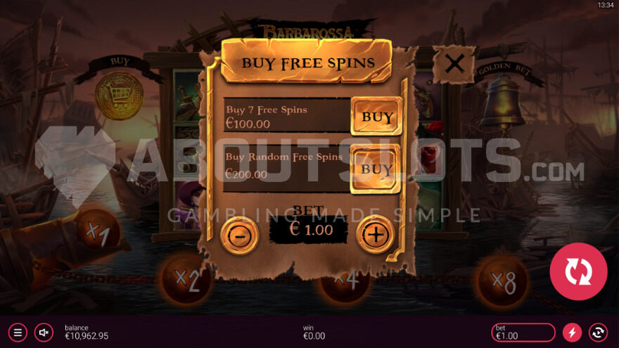 Pop-up window with the feature buy option overlaid on the base game