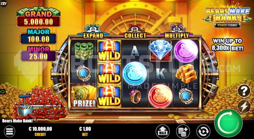 Base Game in Bears Make Bank! Power Combo Slot