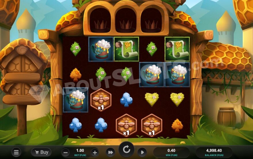 The base game of Beellionaires Dream Drop with a bee empire backdrop.
