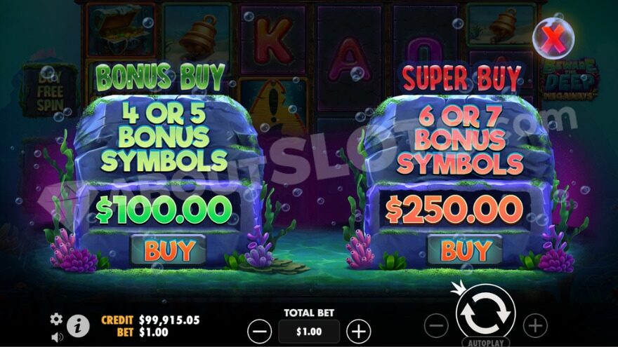 Feature buy option with two choices.