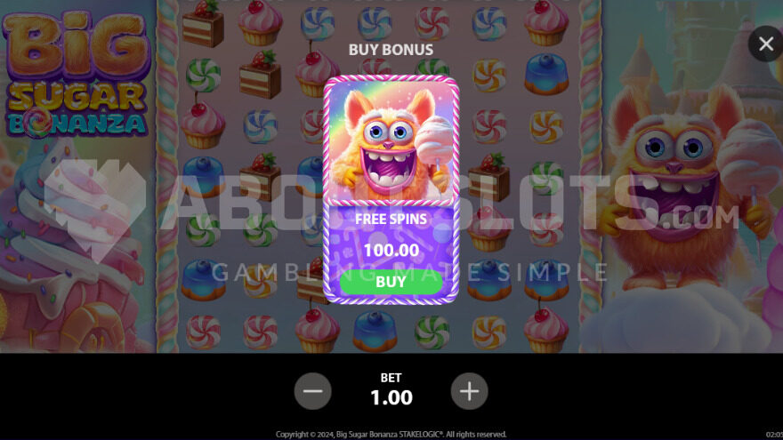 Bonus buy feature with a single option available.