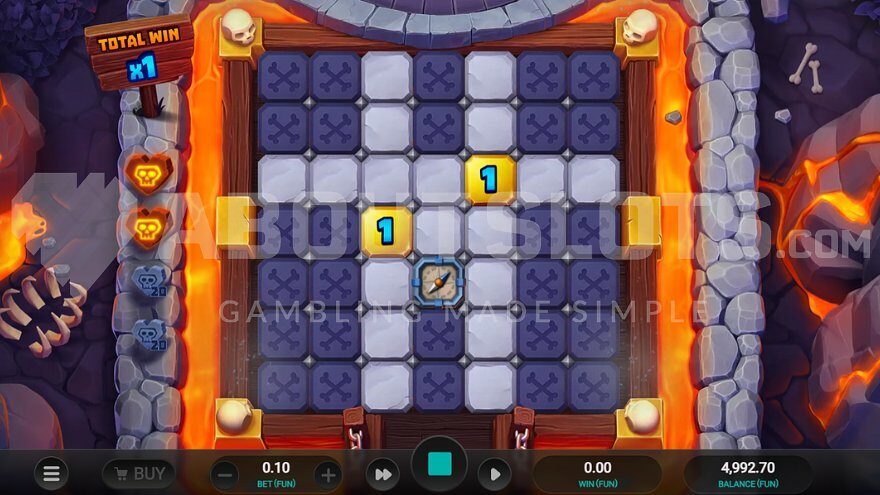 Bone Raiders Bonus Game Grid