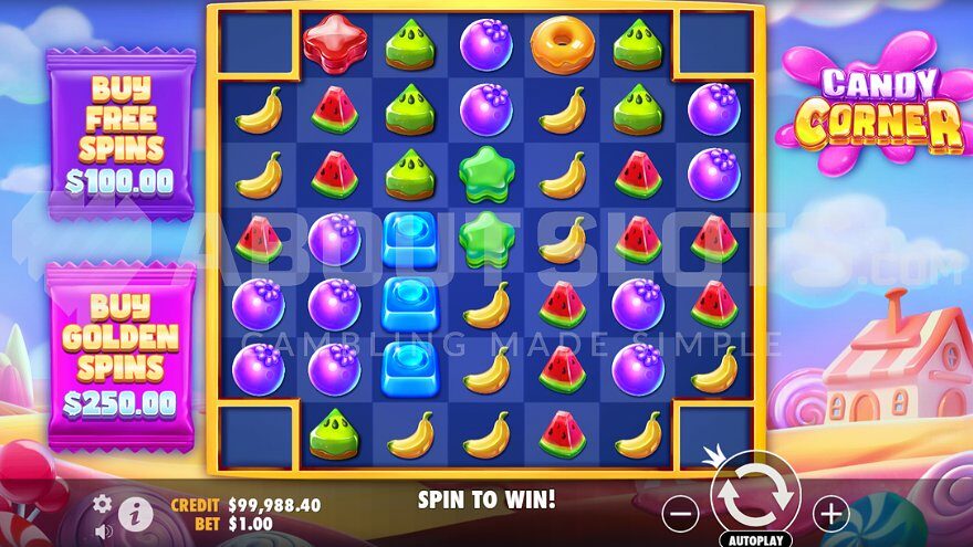 Candy Corner slot base game.