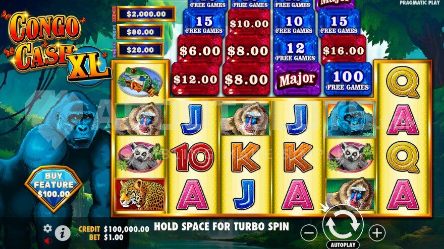 Base Game in Congo Cash XL Slot