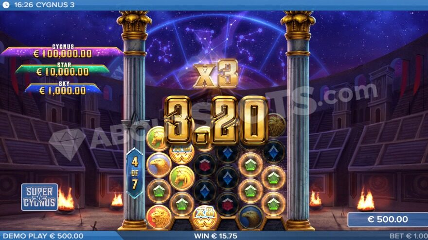 Free drops with two multiplier wilds on the reels.