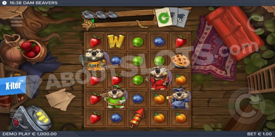 Dam Beavers Slot Gameplay Screenshot