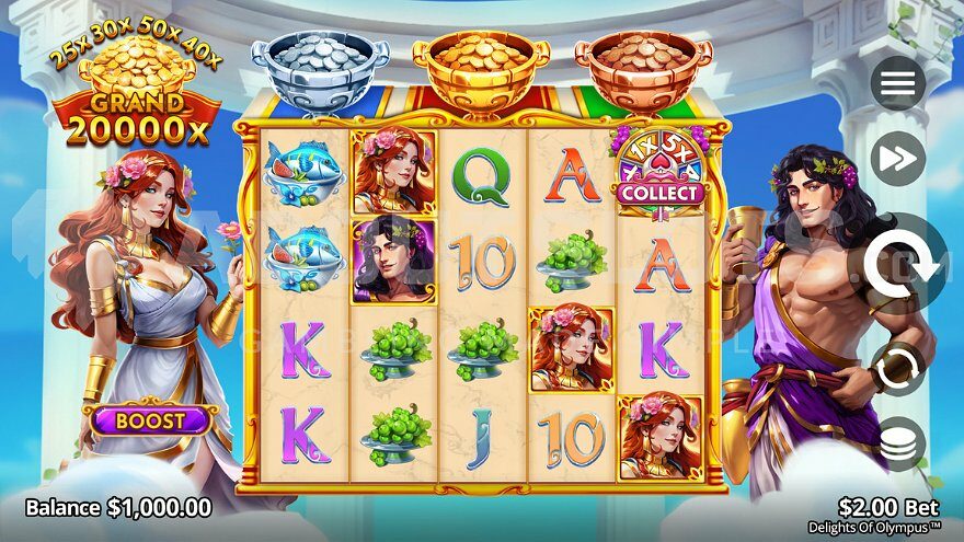 Casino slot game set on Mount Olympus.