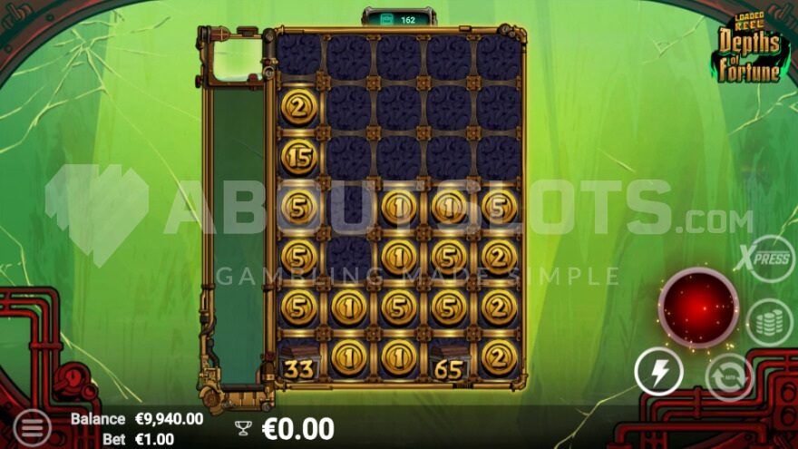 Bonus game with two visible treasure chests