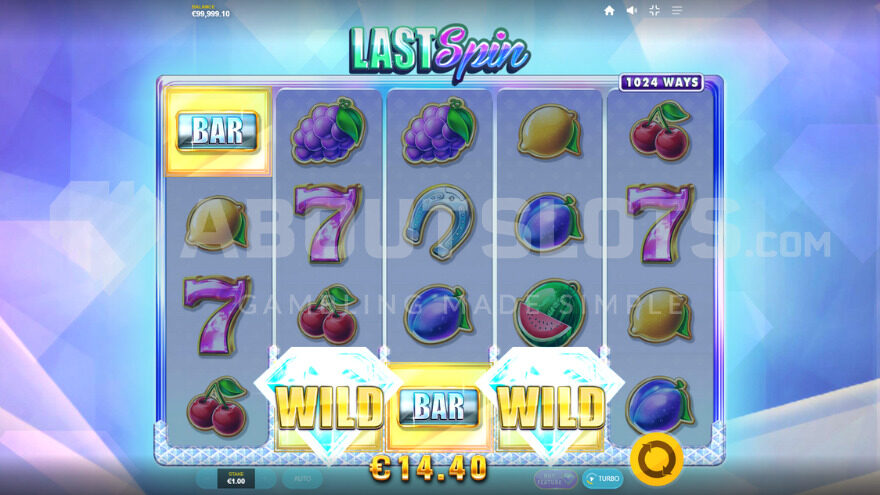 Win created using BAR and Wild symbols