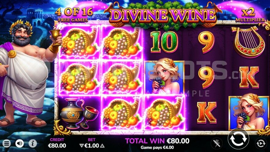 Divine Wine Free Spins Bonus Round