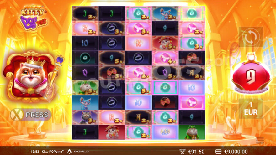 Free Spins with activated King Cat feature.