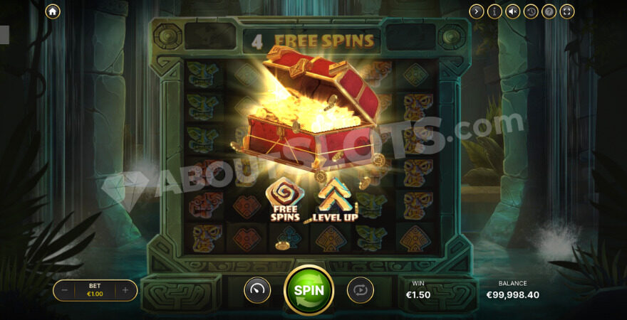 Revealing a prize from a hidden chest.