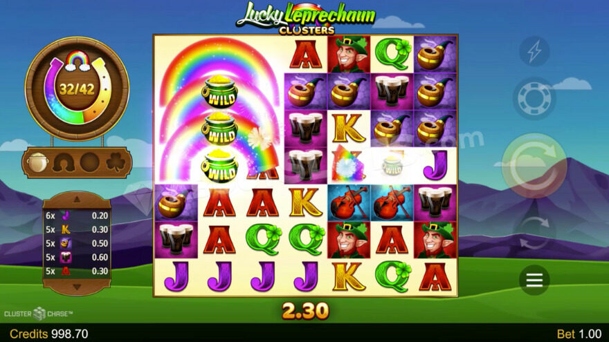 Lucky Leprechaun Clusters Wild Symbol
