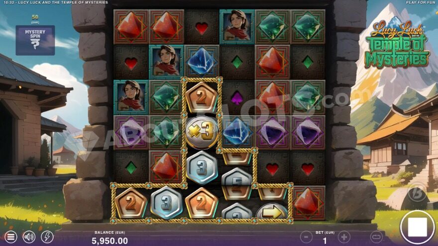 Mystery Spin feature activating Mystery Coin feature.