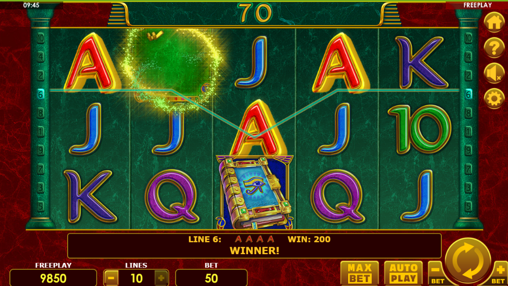 Gameplay of Book of Pharao Slot