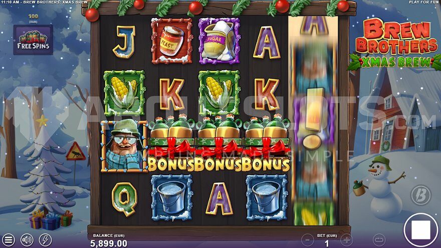 Free Spins Activation in Brew Brothers Xmas Brew