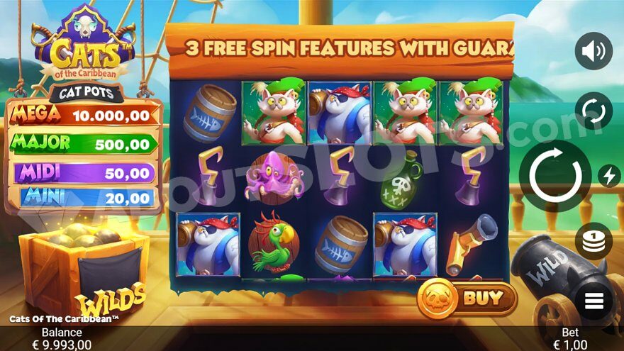Set Sail for Wins with the Cats of the Caribbean Slot at 1win Games