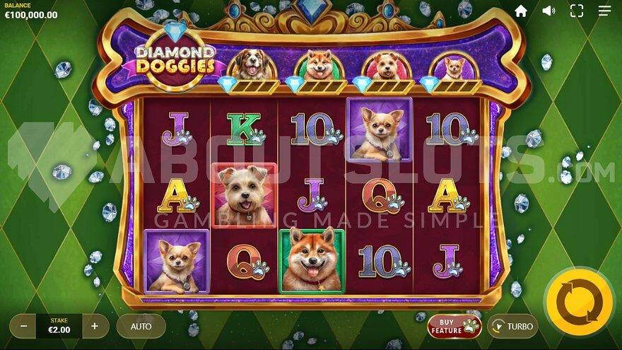 Dog-themed slot machine.