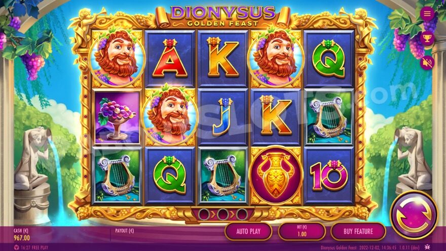 Base game image of Dionysus Golden Feast slot