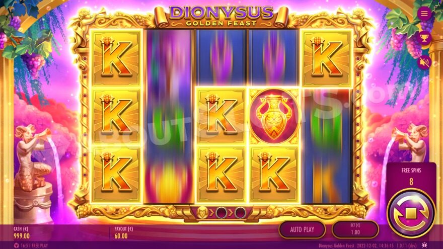 Image of the free spins feature