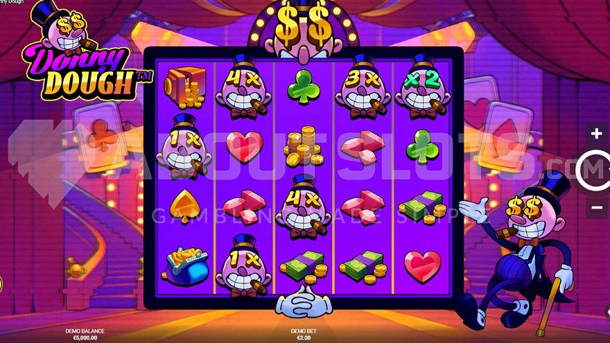 Casino slot game in a game studio.