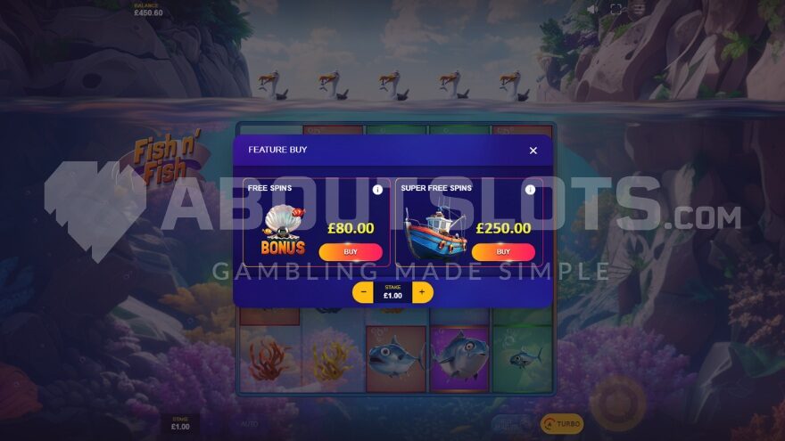 Screenshot of the Feature Buy menu.