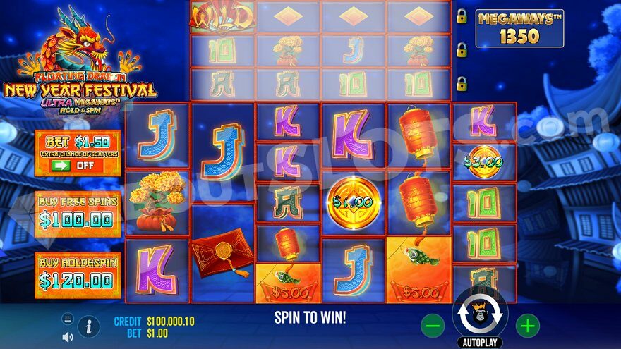 Floating Dragon New Year Festival Slot: Play at 1win Games